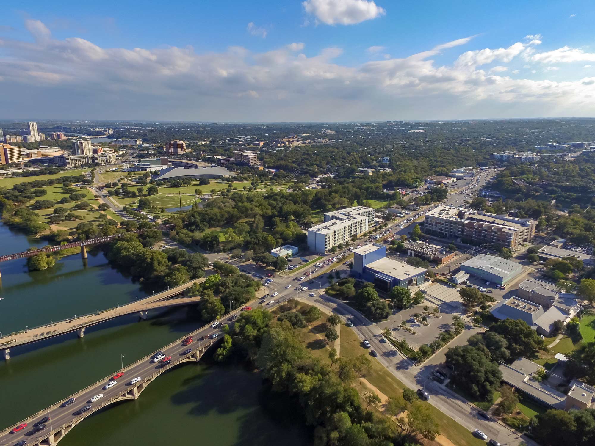 aerial view of South Lamar